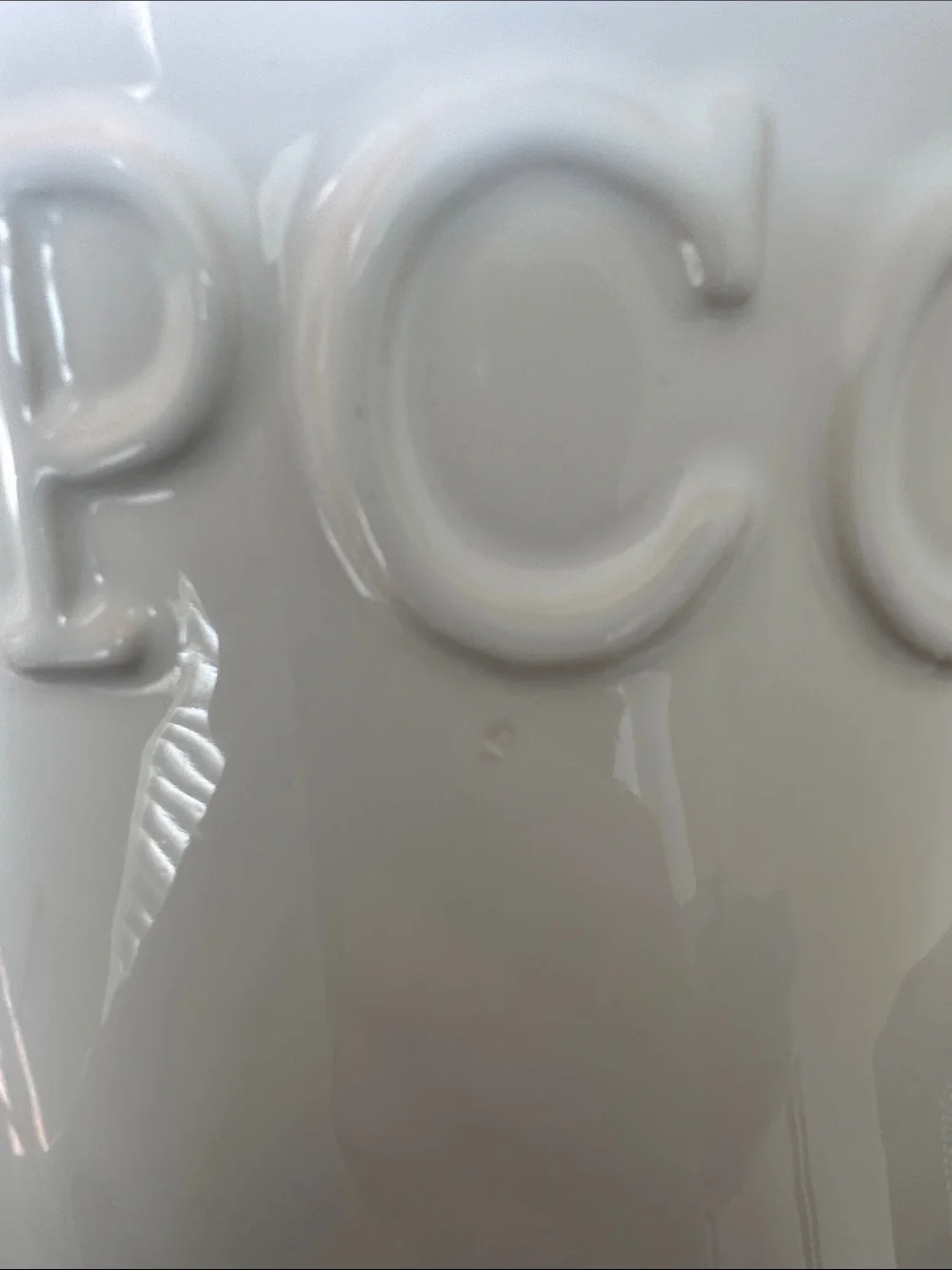 Crate & Barrel Ceramic Popcorn Bucket